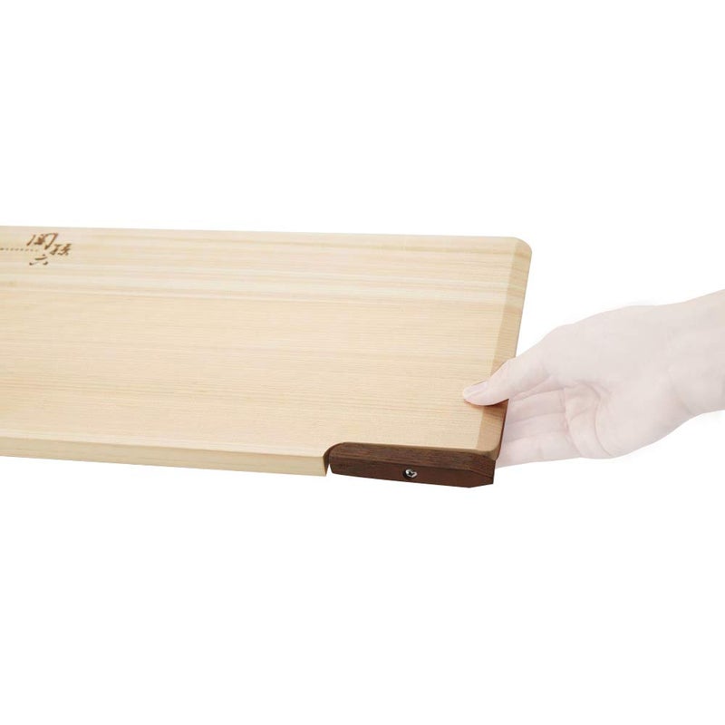 Kai KAI AP5226 Cutting Board Seki Magoroku Cypress L 15.4 x 9.4 inches (390 x 240 mm) with Stand Made in Japan Dishwasher Safe - Image 5